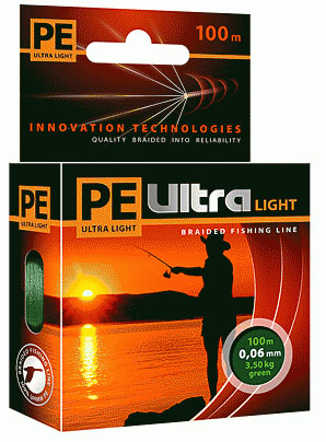 PE ULTRA Light 100m dark green, 0.16mm
