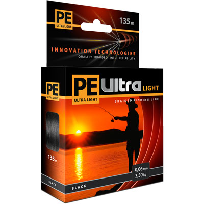 PE ULTRA Light 135m black, 0.10mm
