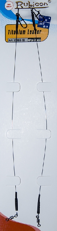 Поводок титановый RUBICON Titanium 1x1 12kg, 15cm (2шт)