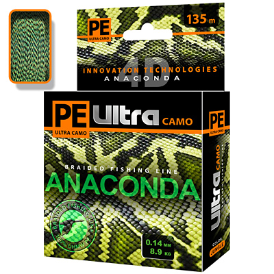 PE Ultra ANACONDA CAMO 135m jungle, 0.14mm