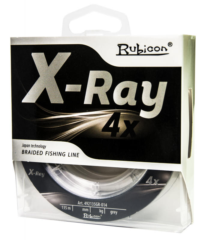 Леска плетеная X-Ray 4x 135m grey, 0,20 mm
