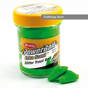 Паста Berkley Powerbait Extra Scent Glitter Trout Bait (Салатовый/блестки)