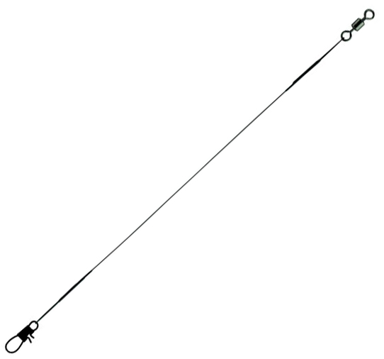 Поводок стальной STAR RIVER нейлон. покр.1x7 12kg, 30cm, Green (Interlock snap/Rollyng swivel) 5шт