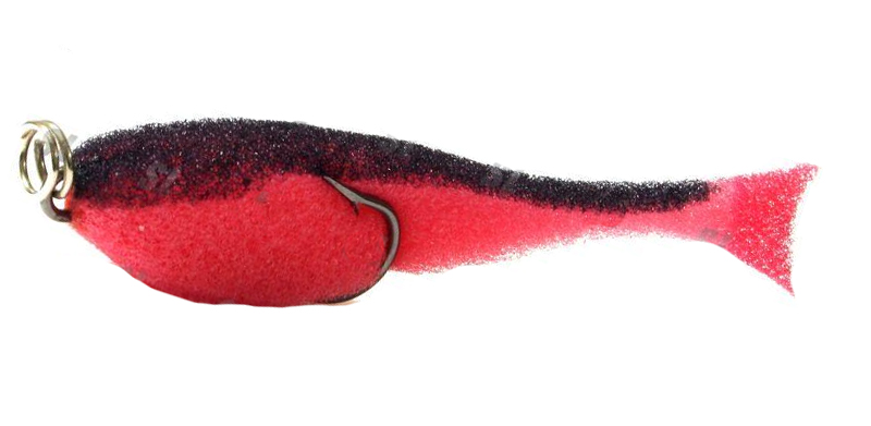 Рыба поролоновая с двойным кр. 12см красно-черный