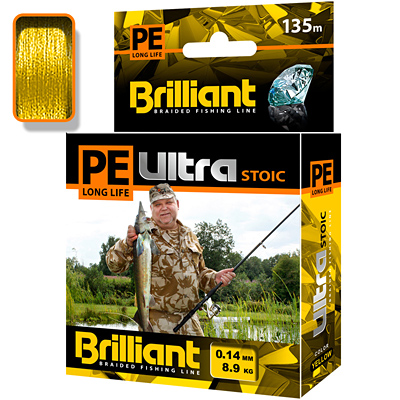 PE Ultra Brilliant Stoic Ultra 135m yellow, 0.14mm