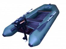 Лодка моторная со сланью Волга 280С с подвижным сидением