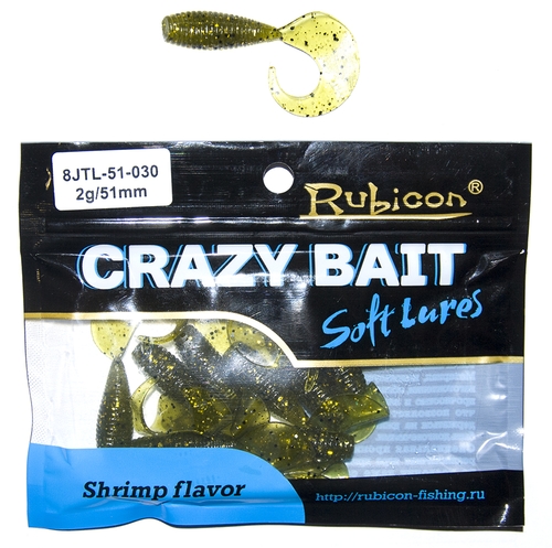 Съедобная силиконовая приманка RUBICON Crazy Bait JTL 2g, 51mm, цвет 030 (10 шт)
