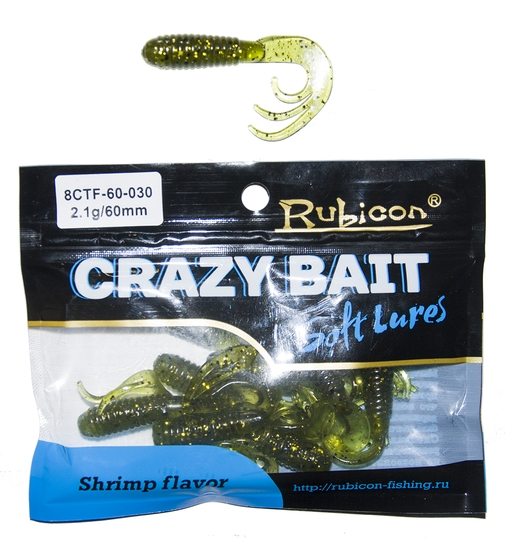 Съедобная силиконовая приманка RUBICON Crazy Bait CTF 2.1g, 60mm, цвет 030 (10 шт)