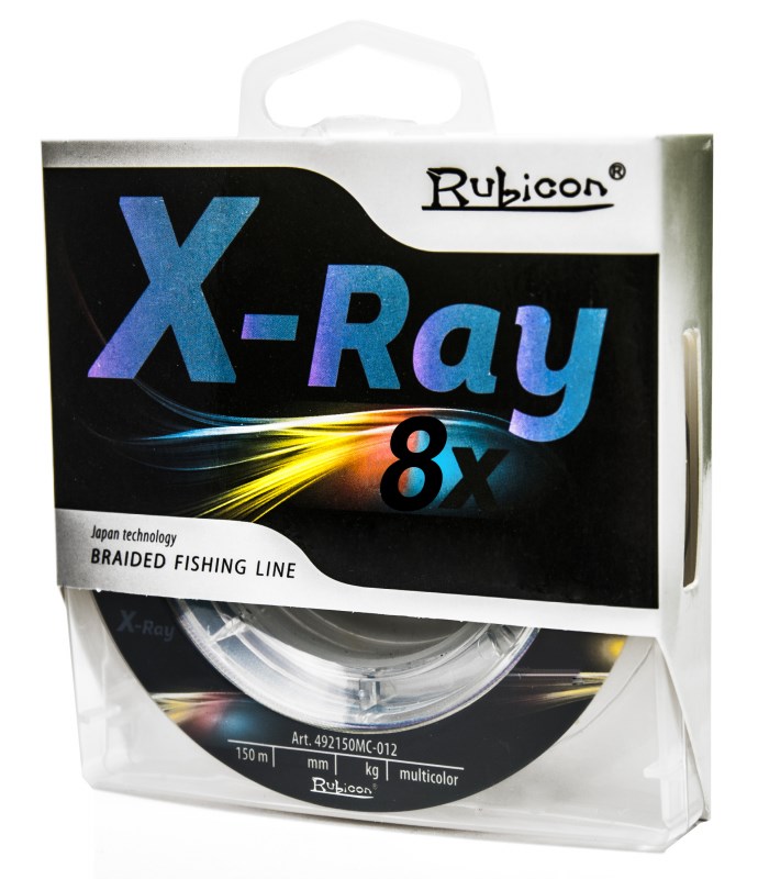 Леска плетеная X-Ray 8x 150m multicolor, 0,16 mm