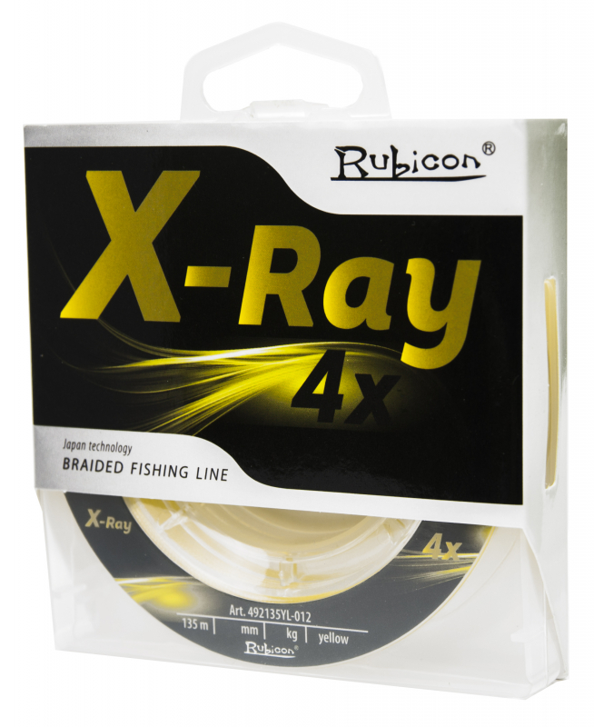 Леска плетеная X-Ray 4x 135m yellow, 0,20 mm