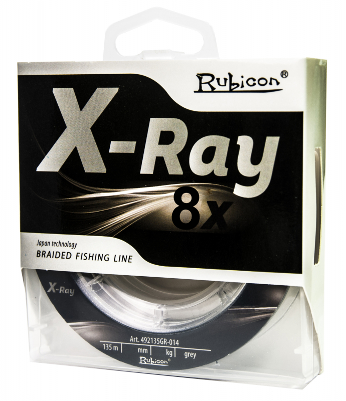 Леска плетеная X-Ray 8x 135m grey, 0,22 mm