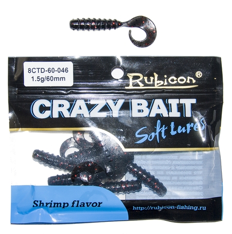 Съедобная силиконовая приманка RUBICON Crazy Bait CTD 1.5g, 60mm, цвет 046 (10 шт)