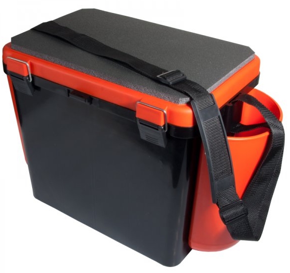Ящик зимний Helios "FishBox", односекционный 19 л, оранжевый