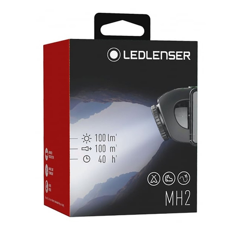 Фонарь светодиодный налобный LED Lenser MH2, черный, 100 лм, 3-AAA