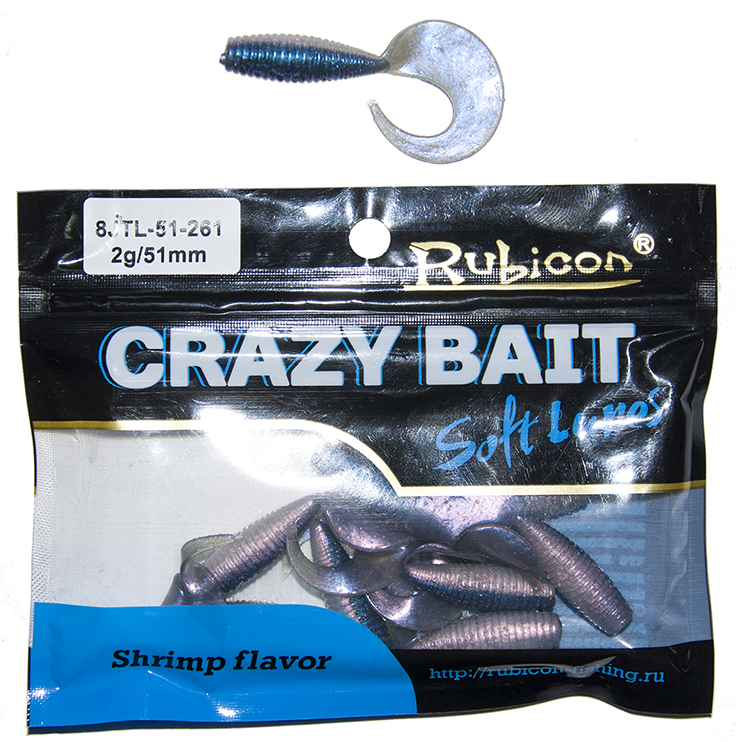 Съедобная силиконовая приманка RUBICON Crazy Bait JTL 2g, 51mm, цвет 261 (10 шт)