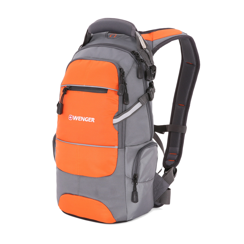     Narrow Hiking Pack, серый/оранж., со светоотражающими элементами, 23х18х47 см, 22 л
