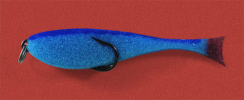 Рыба поролоновая с двойным кр.  6см синий