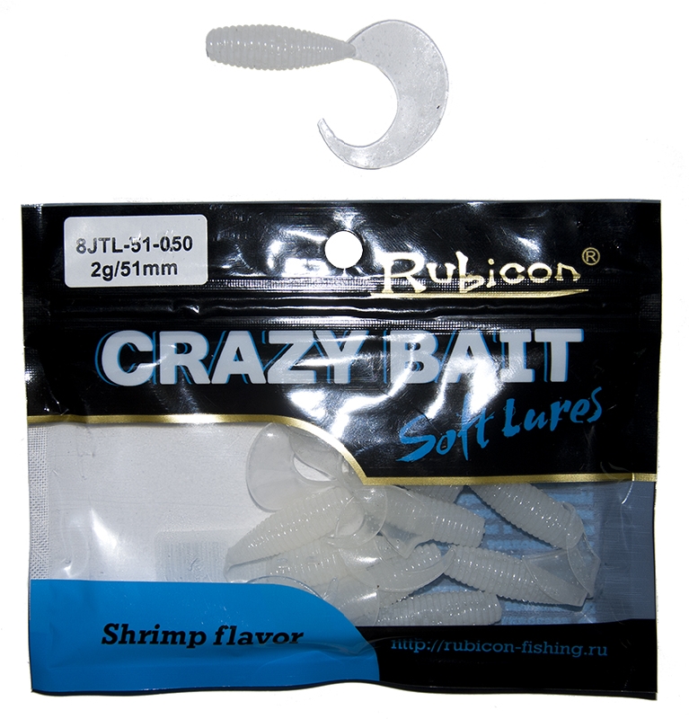Съедобная силиконовая приманка RUBICON Crazy Bait JTL 2g, 51mm, цвет 050 (10 шт)
