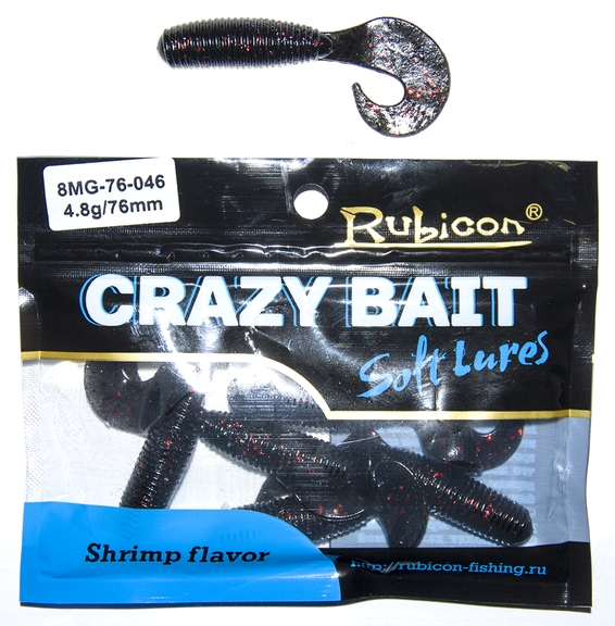 Съедобная силиконовая приманка RUBICON Crazy Bait MG 4.8g, 76mm, цвет 046 (6 шт)