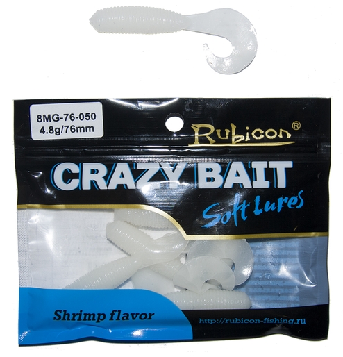 Съедобная силиконовая приманка RUBICON Crazy Bait MG 4.8g, 76mm, цвет 050 (6 шт)