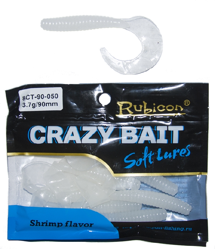 Съедобная силиконовая приманка RUBICON Crazy Bait CT 3.7g, 90mm, цвет 050 (6 шт)