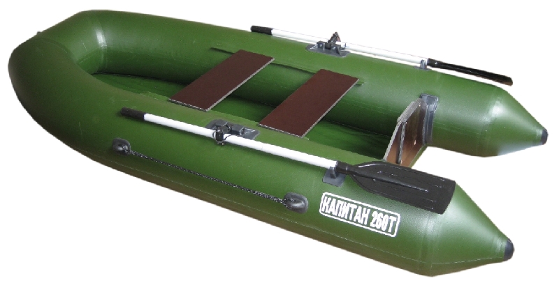 Лодка ТОНАР Капитан 260Т с транцем (зеленый)