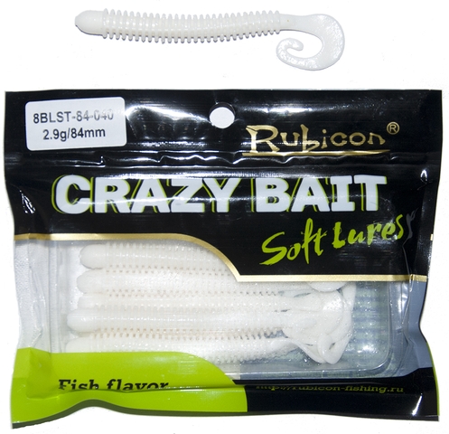 Съедобная силиконовая приманка RUBICON Crazy Bait BLST 2.9g, 84mm, цвет 040 (8 шт)