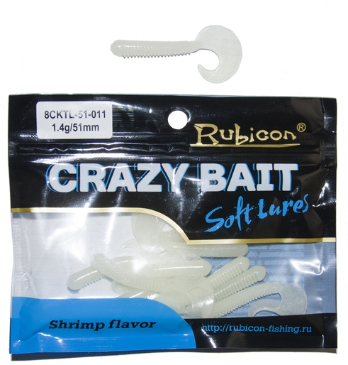 Съедобная силиконовая приманка RUBICON Crazy Bait CKTL 1.4g, 51mm, цвет 011 (10 шт)