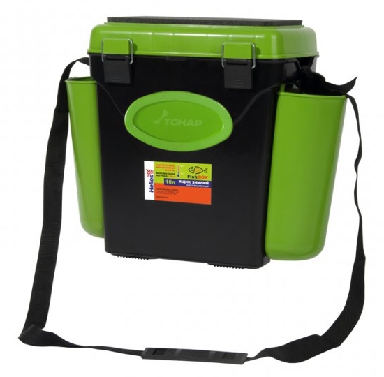 Ящик зимний Helios "FishBox", односекционный 10 л, зеленый