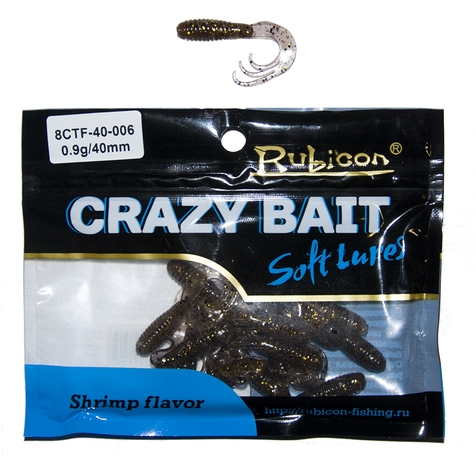 Съедобная силиконовая приманка RUBICON Crazy Bait CTF 0.9g, 40mm, цвет 006 (16 шт)