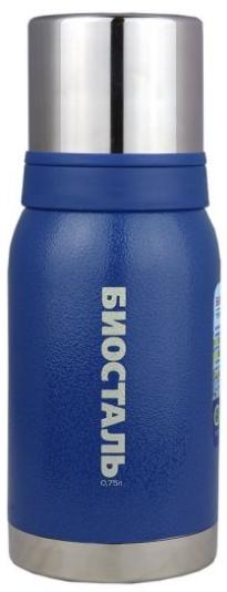 Термос BIOSTAL Охота NBA-750B с двумя чашками (узкое горло) синий