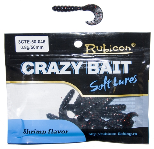 Съедобная силиконовая приманка RUBICON Crazy Bait CTE 0.8g, 50mm, цвет 046 (12 шт)
