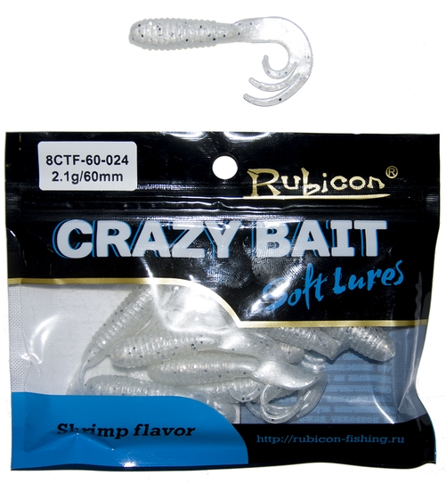 Съедобная силиконовая приманка RUBICON Crazy Bait CTF 2.1g, 60mm, цвет 024 (10 шт)