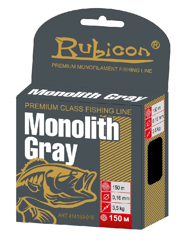 Леска RUBICON Monolith Gray 150m  d=0,16mm