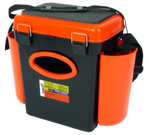 Ящик зимний Helios "FishBox", односекционный 10 л, оранжевый