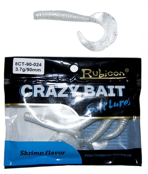 Съедобная силиконовая приманка RUBICON Crazy Bait CT 3.7g, 90mm, цвет 024 (6 шт)