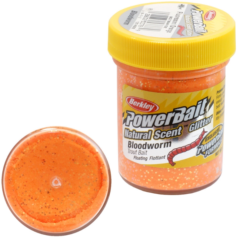 Паста Berkley PowerBait Natural Scent Trout Bait (червь/флуоресцентный оранжевый)