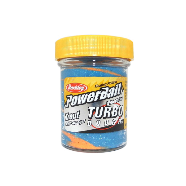 Паста Berkley Powerbait Turbo Dough (Оранжевый/голубой)