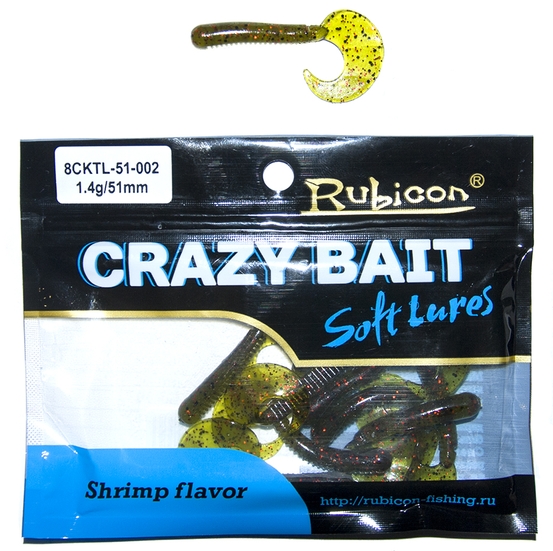 Съедобная силиконовая приманка RUBICON Crazy Bait CKTL 1.4g, 51mm, цвет 002 (10 шт)