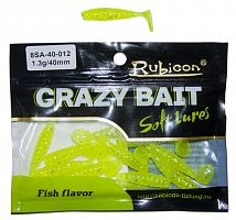Съедобная силиконовая приманка RUBICON Crazy Bait SA 1.3g, 40mm, цвет 012 (12 шт)