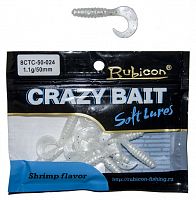 Съедобная силиконовая приманка RUBICON Crazy Bait CTC 1.1g, 50mm, цвет 024 (12 шт)