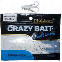 Съедобная силиконовая приманка RUBICON Crazy Bait HOG 0.9g, 40mm, цвет 040 (12 шт)