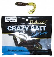 Съедобная силиконовая приманка RUBICON Crazy Bait CTF 2.1g, 60mm, цвет 002 (10 шт)