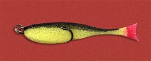 Рыба поролоновая с двойным кр.  7см желто-черн